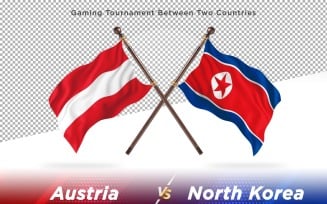 Austria versus north Korea Two Flags