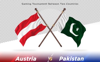 Austria versus Pakistan Two Flags