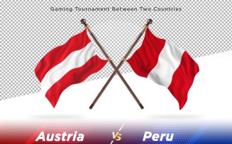 Austria versus Peru Two Flags
