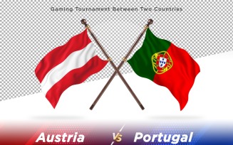 Austria versus Portugal Two Flags