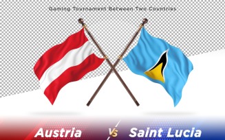 Austria versus saint Lucia Two Flags