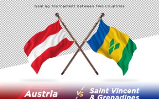 Austria versus saint Vincent and the grenadines Two Flags