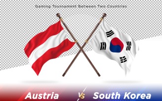 Austria versus south Korea Two Flags