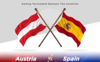 Austria versus Spain Two Flags