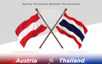 Austria versus Thailand Two Flags