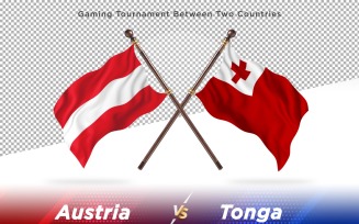 Austria versus Tonga Two Flags