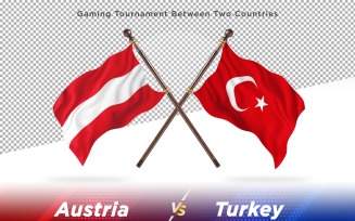 Austria versus Turkey Two Flags