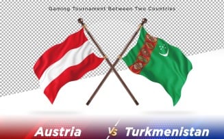 Austria versus Turkmenistan Two Flags