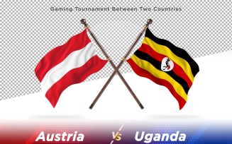 Austria versus Uganda Two Flags