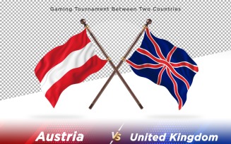 Austria versus United kingdom Two Flags