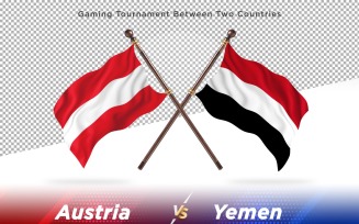Austria versus Yemen Two Flags