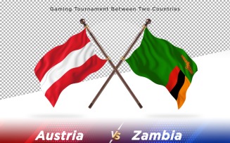Austria versus Zambia Two Flags