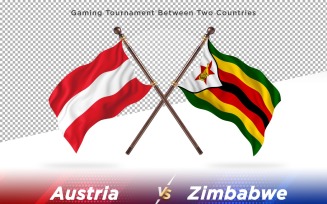 Austria versus Zimbabwe Two Flags