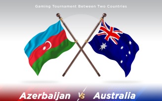 Azerbaijan versus Australia Two Flags