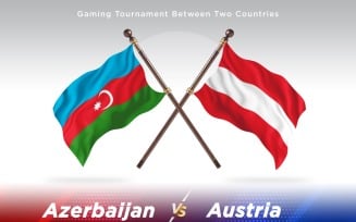 Azerbaijan versus Austria Two Flags