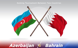 Azerbaijan versus Bahrain Two Flags