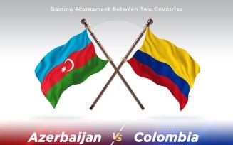 Azerbaijan versus Colombia Two Flags.