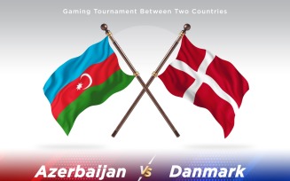 Azerbaijan versus Denmark Two Flags