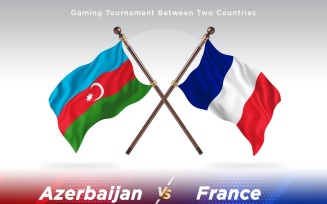 Azerbaijan versus France Two Flags