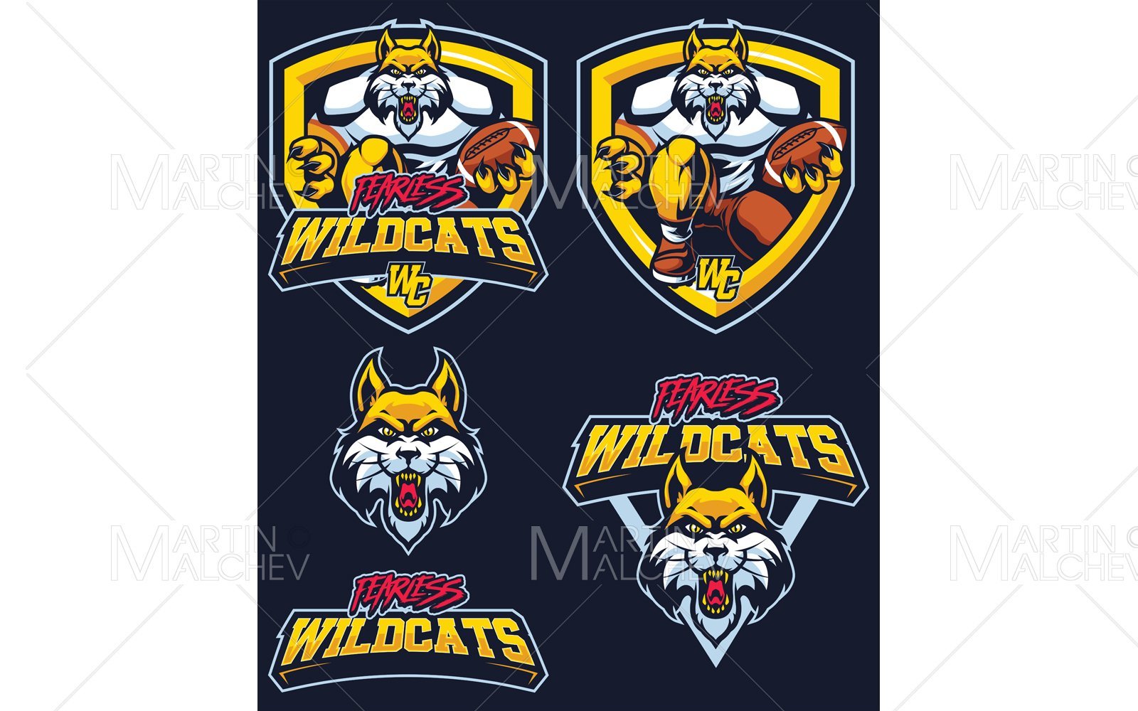 Template #198386 Wildcat Bobcat Webdesign Template - Logo template Preview