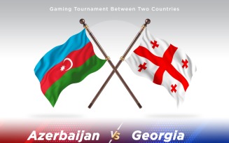 Azerbaijan versus Georgia Two Flags