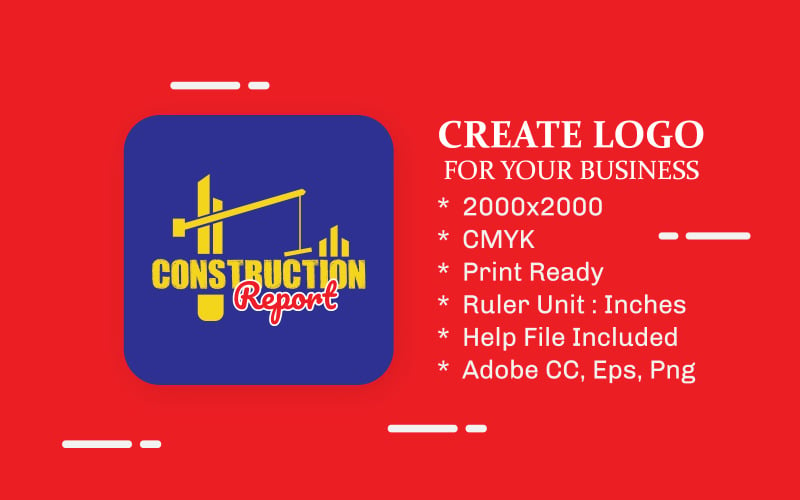 Construction Report Creative Logo Design Corporate Identity