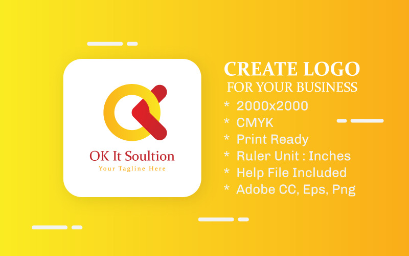 Ok It Center Creative Logo Corporate Identity