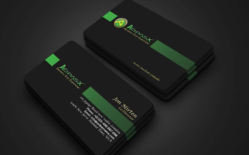 Personal Business Card so-186 Corporate Identity