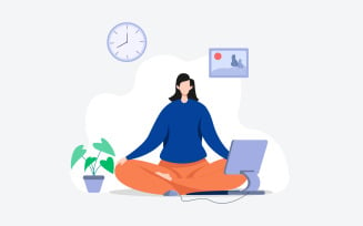 Yoga Mind Computer Free Illustration Concept Vector