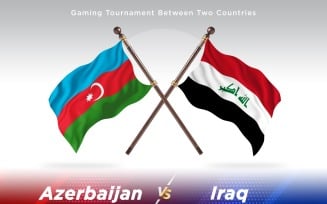 Azerbaijan versus Iraq Two Flags