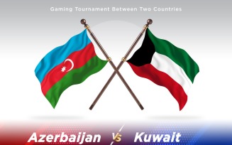 Azerbaijan versus Kuwait Two Flags