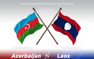 Azerbaijan versus Laos Two Flags