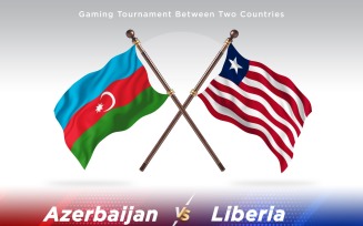 Azerbaijan versus Liberia Two Flags