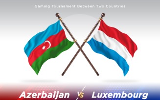 Azerbaijan versus Luxembourg Two Flags
