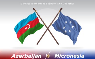 Azerbaijan versus Micronesia Two Flags