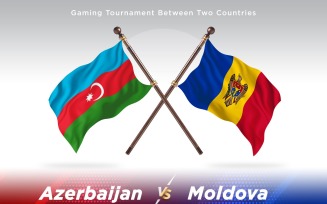 Azerbaijan versus Moldova Two Flags