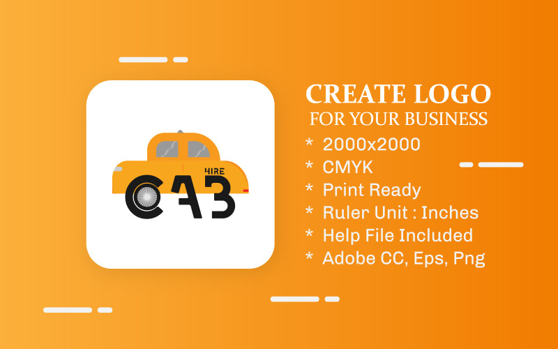 Creative Cab Hire Company Logo Corporate Identity