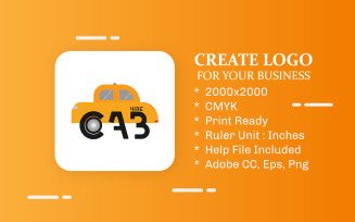 Creative Cab Hire Company Logo