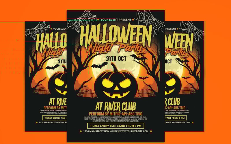Halloween Party Flyer Template Corporate Identity