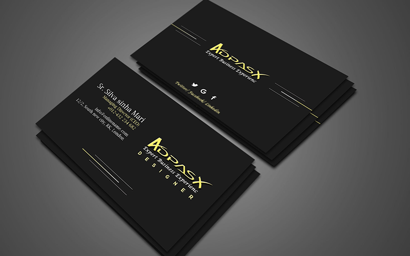 Professional Business Card so-190 Corporate Identity