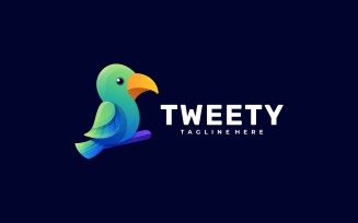 Tweety Bird Gradient Logo Template