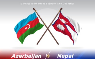 Azerbaijan versus Nepal Two Flags
