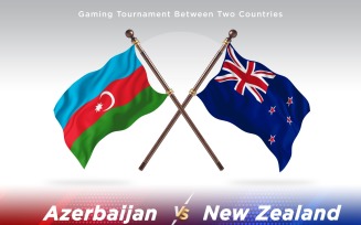 Azerbaijan versus new Zealand Two Flags