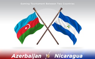 Azerbaijan versus Nicaragua Two Flags