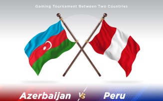 Azerbaijan versus Peru Two Flags