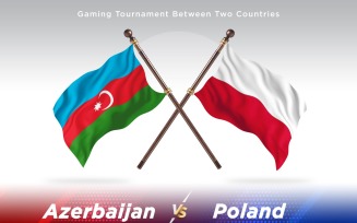 Azerbaijan versus Poland Two Flags