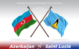 Azerbaijan versus saint Lucia Two Flags