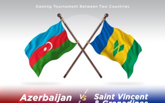Azerbaijan versus saint Vincent and the grenadines Two Flags