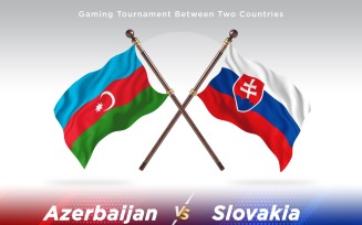 Azerbaijan versus Slovakia Two Flags