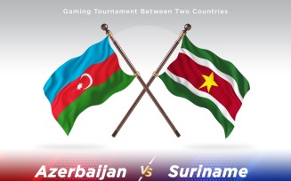 Azerbaijan versus Suriname Two Flags